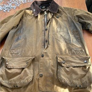 Barbour Beaufort Oiled Jacket and snap on hood